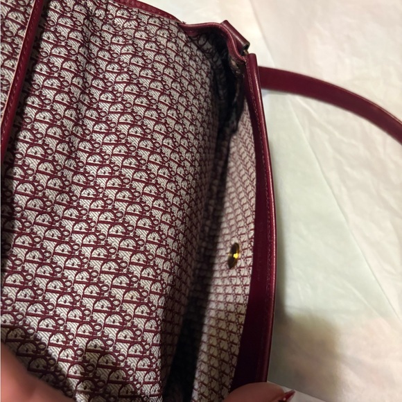 Dior Deep Red Leather Shoulder Bag - Picture 3 of 7